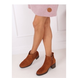Bottines à Talons Larges Camel UK18P Camel - Inello brun 3