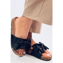 Bussi Tongs en liège noir avec nœud - Inello le noir 2