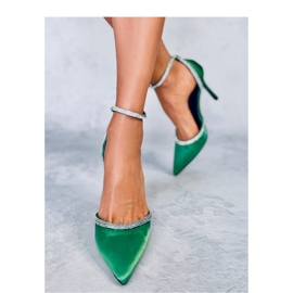 Escarpins talons aiguilles verts Conway avec strass - Inello 1
