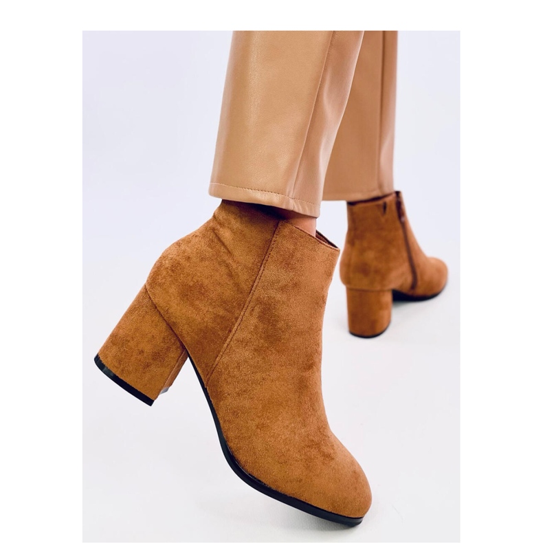 Bottines à talons lisses Marple Camel - Inello brun 2