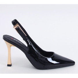 Escarpins vernis à talon ouvert Mariot Noir - Inello le noir 1