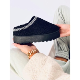 Boots de neige courtes noires en agneau avec peau de mouton - Inello le noir 2