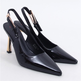 Escarpins vernis à talon ouvert Mariot Noir - Inello le noir 4