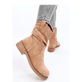 Vashtis Bottines plates en daim kaki - Inello beige 4