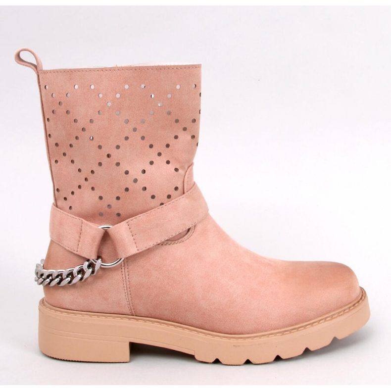 Issey Bottines ajourées kaki - Inello beige 1