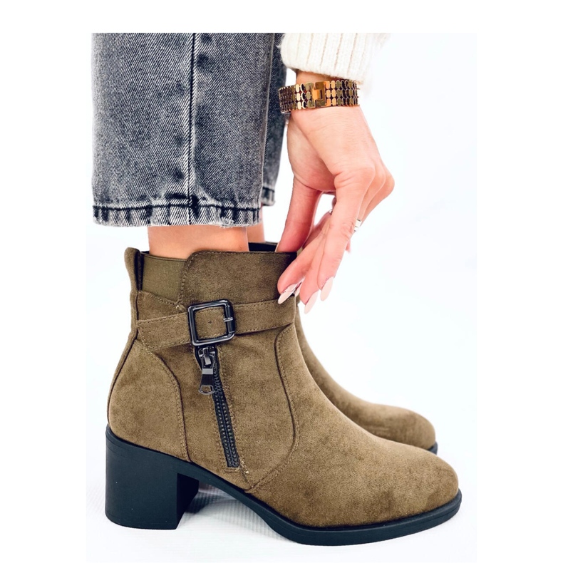 Bottines classiques à talons Irving Green - Inello vert 1