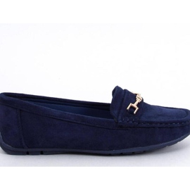 Mocassins femme daim Sourd Navy - Inello 1