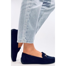 Mocassins femme daim Sourd Navy - Inello 4