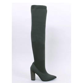Mousquetaires élastiques à talons Veronica Green - Inello vert 1