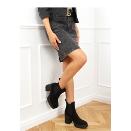 Bottines à talons en caoutchouc noir ST-62P Noir - Inello le noir 3