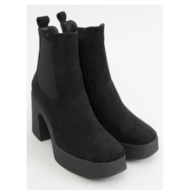 Bottines à talons en caoutchouc noir ST-62P Noir - Inello le noir 4