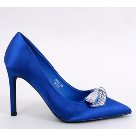 Trini Talons hauts en satin bleu avec nœud - Inello 1