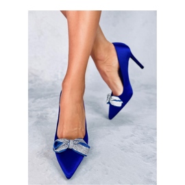 Trini Talons hauts en satin bleu avec nœud - Inello 2
