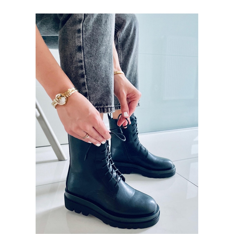 Bottines à semelle haute West Black - Inello le noir 2