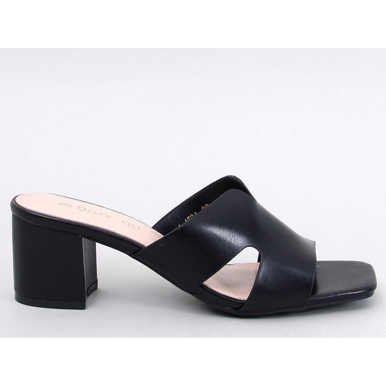 Vallon Sandale tongs à talon haut noire - Inello 1