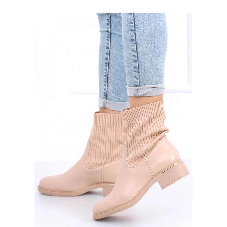 Sendi Bottines chaussettes nues - Inello beige 2