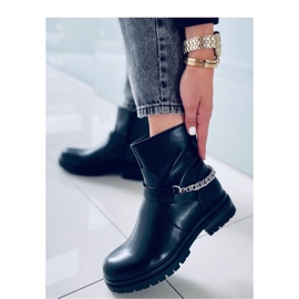 Cindy Bottines chaîne noires - Inello le noir 2