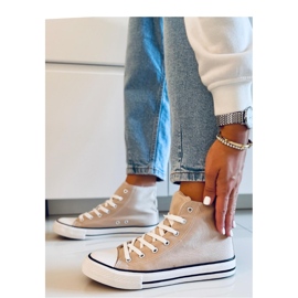 Baskets montantes en toile Jude Kaki - Inello beige 1