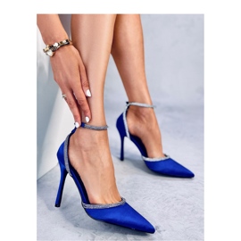 Escarpins aiguilles Conway bleus avec strass - Inello 1
