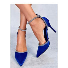 Escarpins aiguilles Conway bleus avec strass - Inello 2