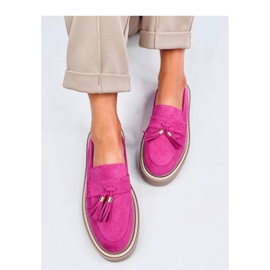 Mocassins plateforme Trinity Fuchsia à franges - Inello rose 2