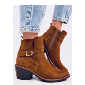 Santiags à talons bas Cunnig Camel - Inello brun 4