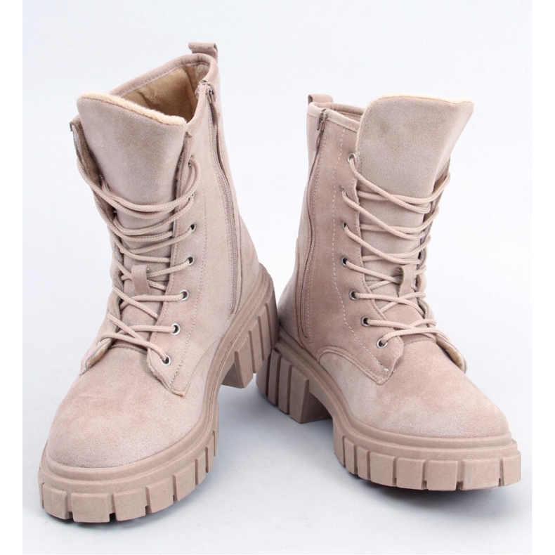 Kelis Bottines à lacets beiges - Inello 1 Kelis Bottines à lacets beiges - Inello 1