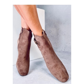 Bottines à talons bas Lanne Kaki - Inello brun 2