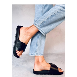 Sandale Tongs en caoutchouc avec boucle Romero Noir - Inello le noir 2
