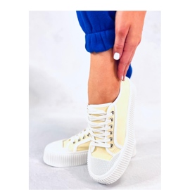 Baskets plateforme femme Dors Jaune - Inello 2