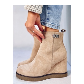 Bottines compensées Rochelle Kaki - Inello beige 2
