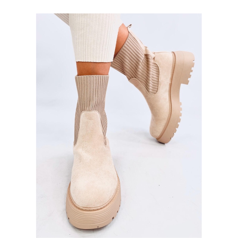 Winters Bottines beiges avec revers élastique - Inello 1