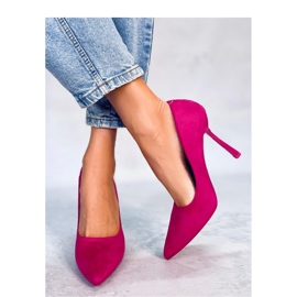 Escarpins femme camerin fuchsia en daim - Inello rose 1