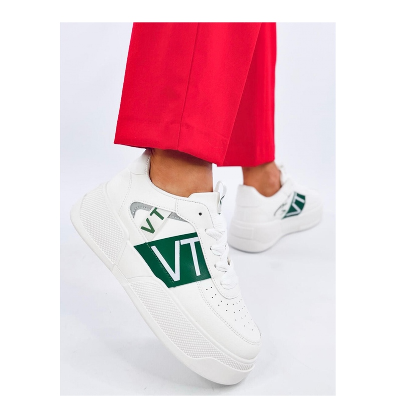 Baskets à plateforme Sterry Blanc Vert - Inello 1