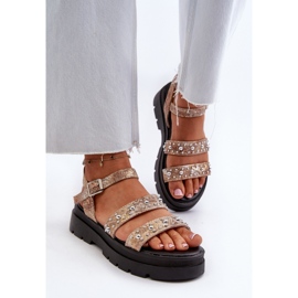 Step in style Sandales Modèle Arcida 100-396 Or/Beige - Entrez avec style 2