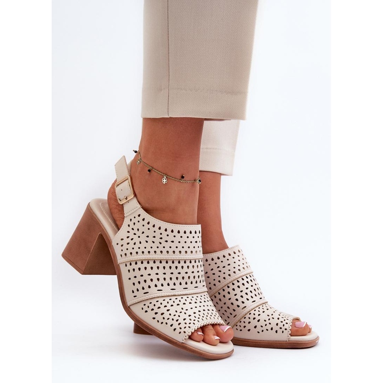 Step in style Sandales Modèle Sergio Leone SK565 Beige Clair - Entrez avec style 1