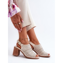 Step in style Sandales Modèle Sergio Leone SK565 Beige Clair - Entrez avec style 2