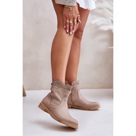 Step in style Bottes Modèle Lewski 3624 Cuir Beige - Entrez avec style 1