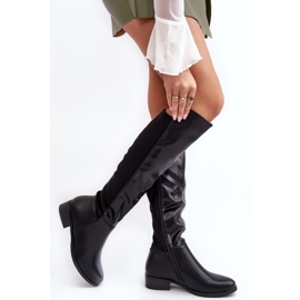 Step in style Modèle S.Barski HY27098A Bottes en cuir noir - Entrez avec style 1