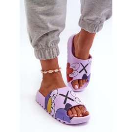 Step in style Sandale Tongs Modèle Monsters CK240P Violet - Entrez avec style 2