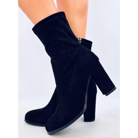 Poulter Bottines en daim noir le noir 5