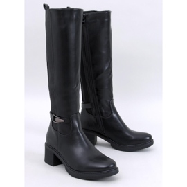 Theisen Bottines noires à talons bas le noir 1