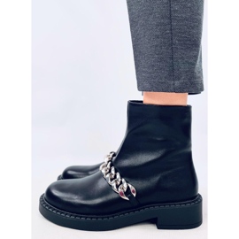 Bottines chaîne femme Foster Black noir 1