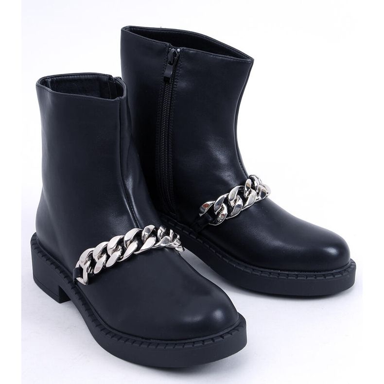 Bottines chaîne femme Foster Black le noir 2 Bottines chaîne femme Foster Black le noir 2