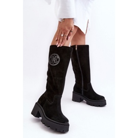 Step in style Bottes Modèle Lewski 3367 Black Suede - Entrez avec style le noir 2