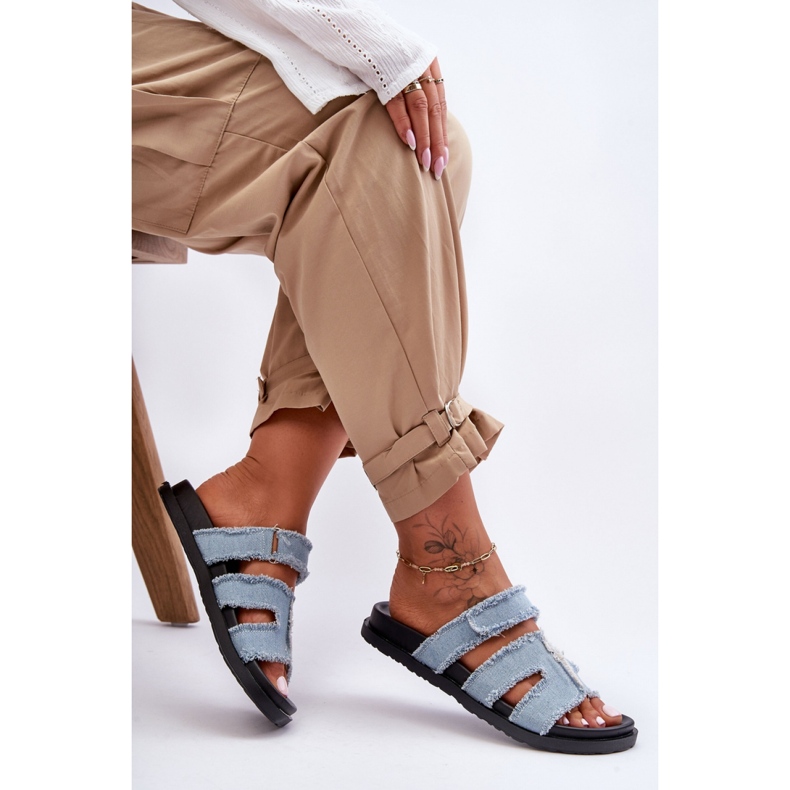 Step in style Sandale Tongs Modèle Lamirose H8-523 Bleu - Entrez avec style 2