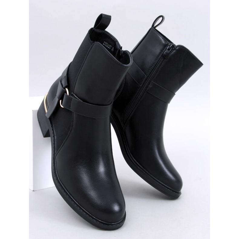 Bottines Chelsea femme pleine fleur Averill Noir 1