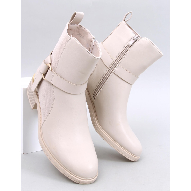 Bottines Chelsea femme pleine fleur Averill Beige 1 Bottines Chelsea femme pleine fleur Averill Beige 1