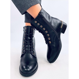 Ango Bottines à lacets noires le noir 5