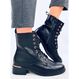 Ango Bottines à lacets noires le noir 4